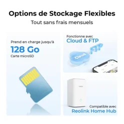 Pack caméra de surveillance REOLINK PACK B420 3MP 2K + panneau solaire