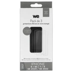 Pack de 3 Films de protection WE APPLE iPhone 7/8/SE