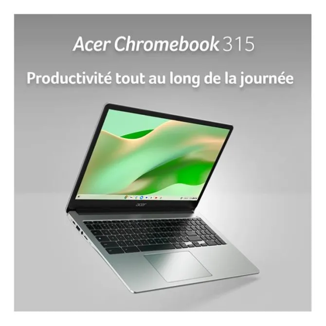 PC Portable 15,6" ACER Chromebook CB315-4HT-C8AU-128Go/Tactile/Chromebook