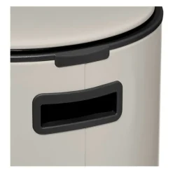 Poubelle 30L pédale métal coloris écru