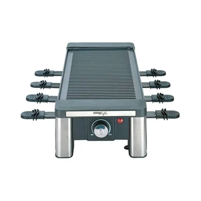 Raclette & grill/pierre COSYLIFE 8 personnes CL-R8PSSDCS