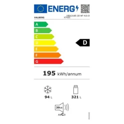 Réfrigérateur 2 portes VALBERG 2D NF 415 D X742C