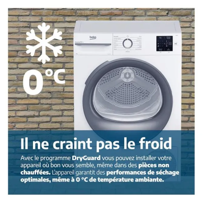 Sèche-linge pompe à chaleur BEKO D3H19302W