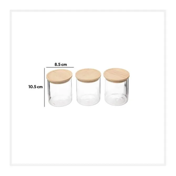Set de 3 bocaux verre 350ml