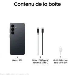 Smartphone SAMSUNG Galaxy S26 Noir 256Go
