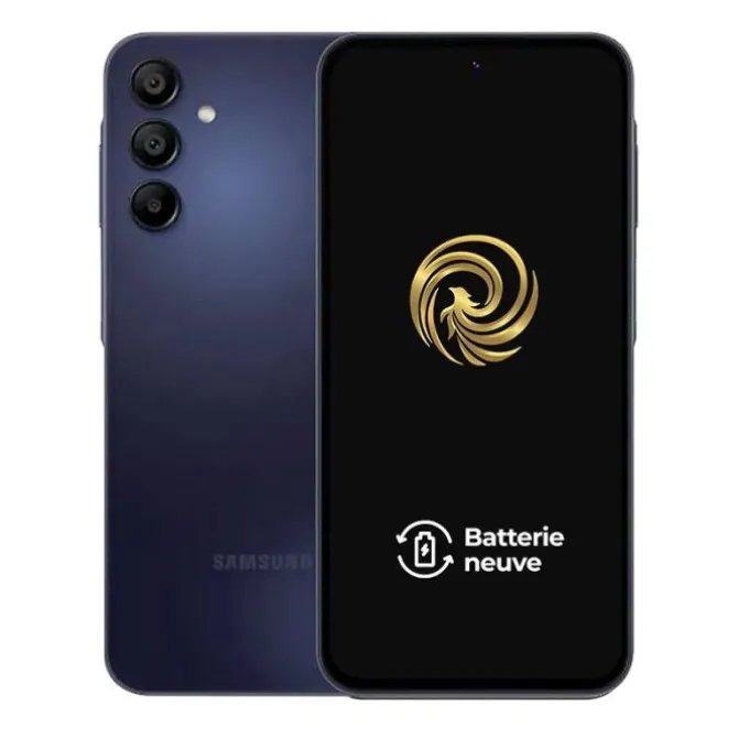 Smartphone SAMSUNG Galaxy A15 128Go Noir Reconditionné grade A+ Batterie Neuve