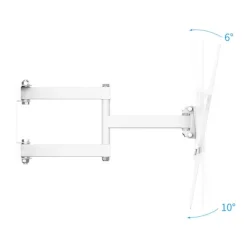 Support mural EDENWOOD TV de 66 à 140 cm D2 déporté blanc