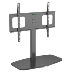 Support pied EDENWOOD TV de 81 à 165 cm MDF noir