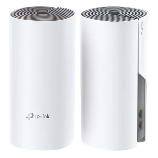 Système wifi Mesh TP LINK + 2ports Fast ethernet Deco E4 ( pack-2)