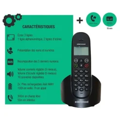 Téléphone solo avec répondeur EDENWOOD TSR 1 Noir